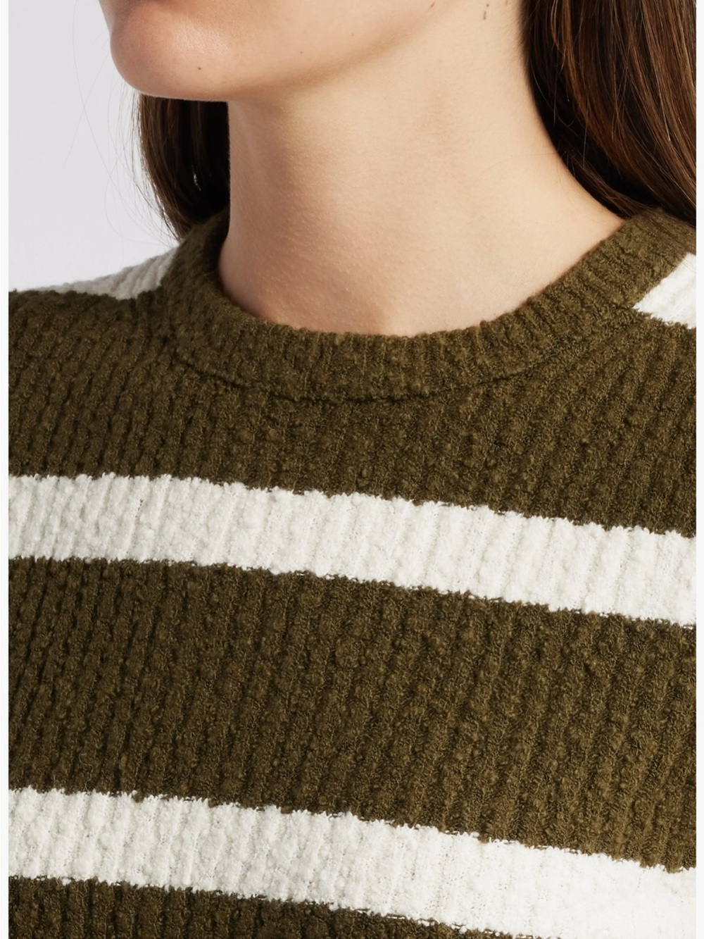 Madewell stripe boucle knit short sleeve sweater - Picture 3 of 7